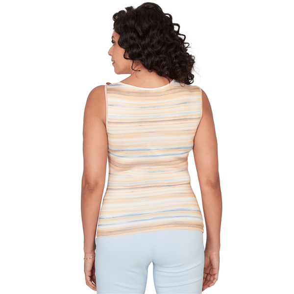 Womens Emaline Limoncello Sunrise Spaced Dye Stripe Tank Top