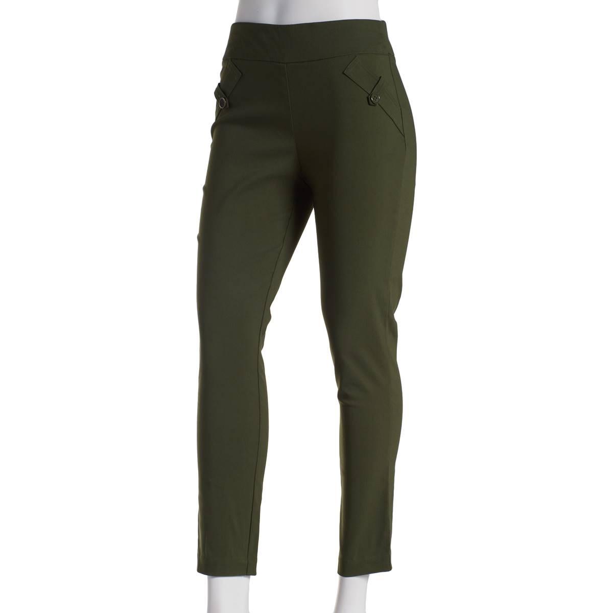Juniors Joe B Solid Millennium Ankle Pants with Tab Pockets