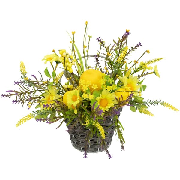 Northlight Seasonal Lemon & Daisy Spring Basket Wall Decor