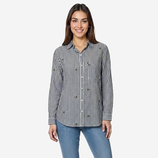 Womens beachlunchlounge Kaylee Embroidery Bee Button Down - image 
