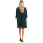 Petite Connected Apparel Capelet Eyelash Keyhole Neck Shift Dress - image 2