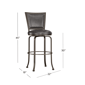 HH2 Home Belle Grove Commercial Grade Bar Height Swivel Stool - image 6