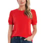 Womens Cece Short Clip Dot Sleeve Crew Neck Blouse - image 1