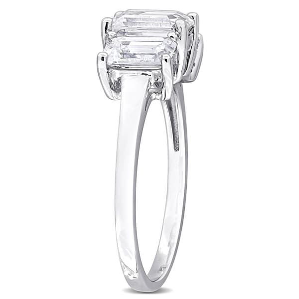 Sterling Silver 2 1/5ctw. White Moissanite Engagement Ring