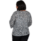 Plus Size Hearts of Palm Berry Fabulous Animal Square Ring Blouse - image 2