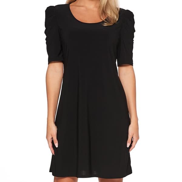 Womens MSK Caterpillar Sleeve Solid Swing Dress