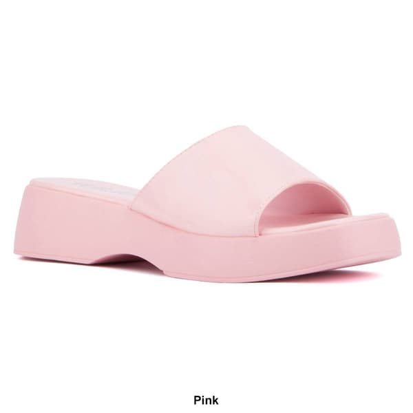 Womens Olivia Miller Ambition Platform Slide Sandals