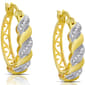 Accents by Gianni Argento Gold Diamond San Marco Hoop Earrings - image 1