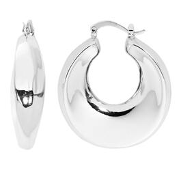 Design Collection 1.6in. Polished Chunky Crescent Hoop Earrings