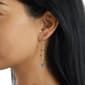 Athra 14kt. Gold over Brass & Blue Crystal Swirl Drop Earrings - image 3
