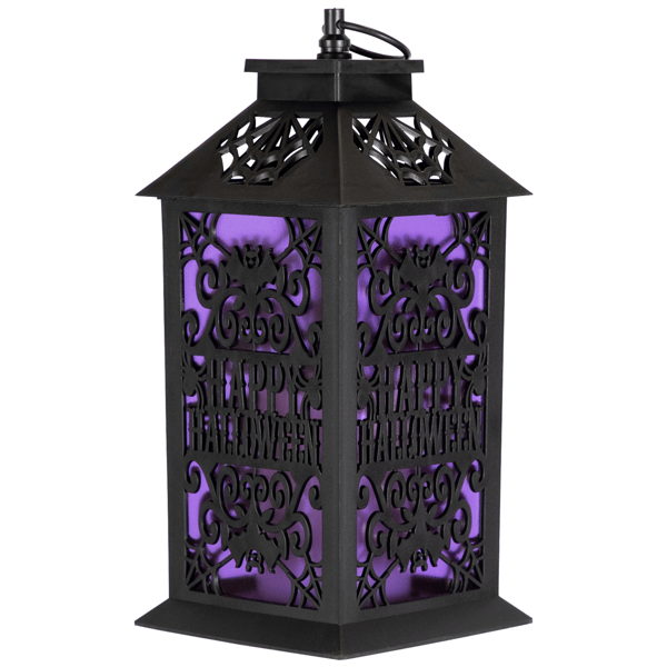 Northlight LED LIghted Bats "Happy Halloween" Candle Lantern