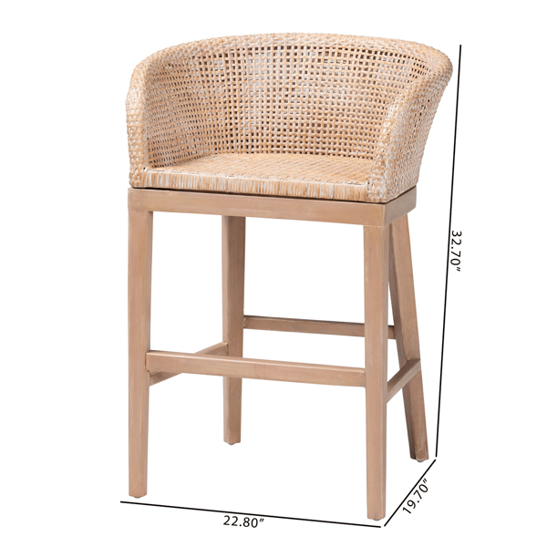 bali & pari Papua Modern Bohemian Counter Stool