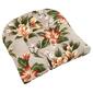 Jordan Manufacturing Floral Wicker Chair Cushion - Grey - image 1
