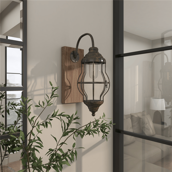 9th & Pike® Industrial Brown Metal Accent Lamp
