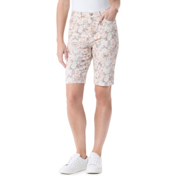 Womens Gloria Vanderbilt Amanda Floral Bermuda with Slit - image 