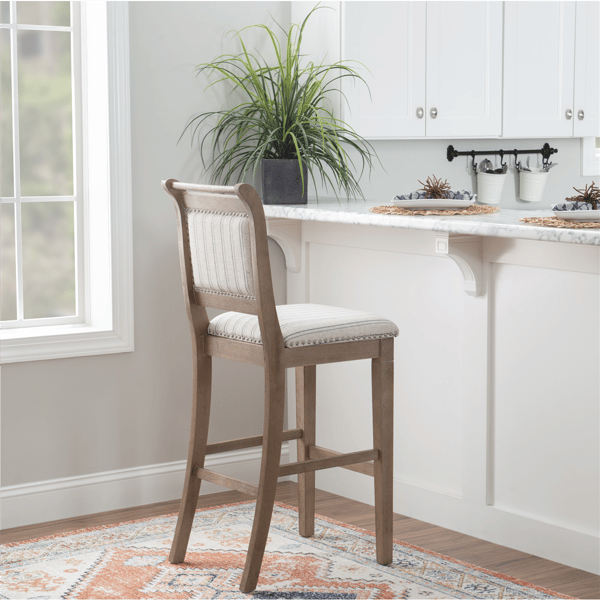 Linon Home Decor Emmy Grey Bar Stool