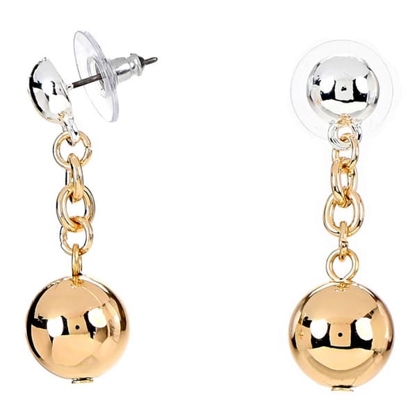 Design Collection Two-Tone Bead Dangle Earrings