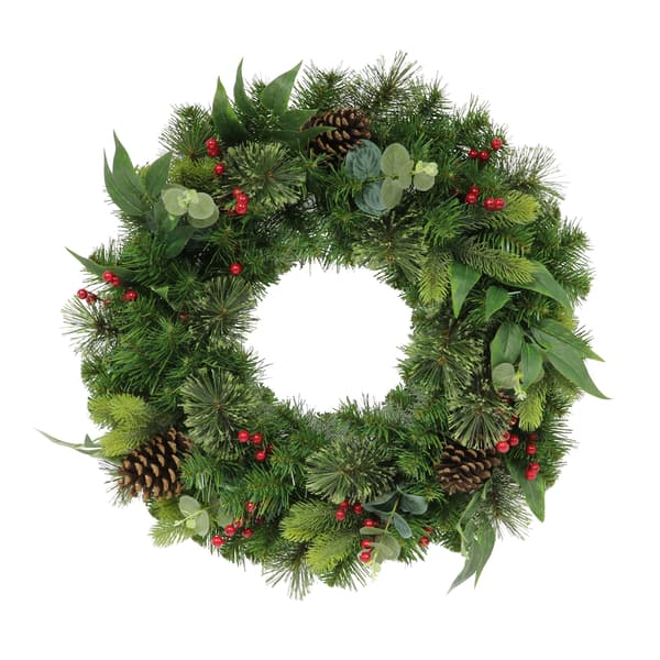 Puleo International 24in. Decorated Christmas Wreath