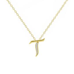 Accents by Gianni Argento Diamond Accent T Initial Necklace