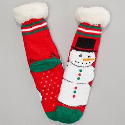 Womens Ella & Joy Snowman Christmas Slipper Socks