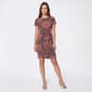 Petite Robbie Bee Short Sleeve Medallion Sarong Wrap Dress - image 1