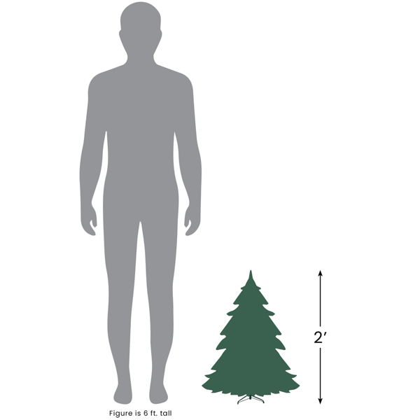 Northlight 2ft. Pre-Lit Medium Mixed Classic Pine Christmas Tree