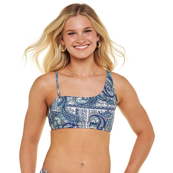 Juniors Raisins & Island Soul Shine On Bandeau Bikini Swim Top