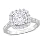 Sterling Silver 2 3/4ctw. White Moissanite Halo Ring - image 1