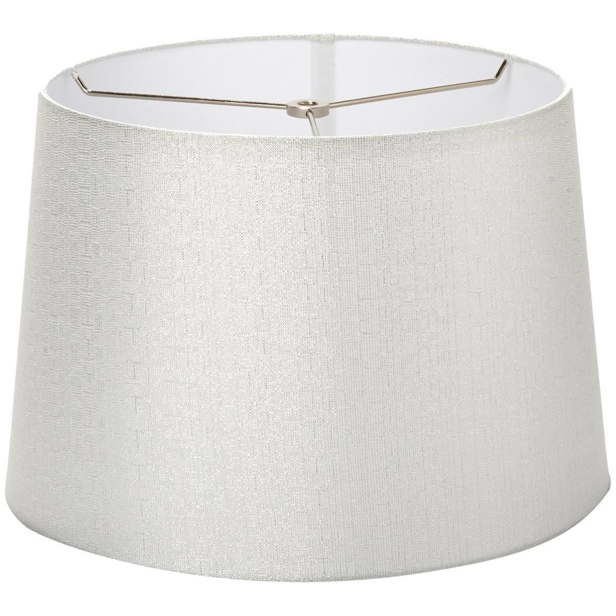 Fangio Lighting White Linen w/Silver Hardback 16in. Drum...