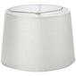 Fangio Lighting White Linen w/Silver Hardback 16in. Drum Shade - image 1