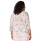 Plus Size Democracy 3/4 Sleeve Twist Hem Marble Knit Blouse - image 2