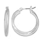 Napier Silver-Tone Extra Small 0.3in. Hoop Earrings - image 1
