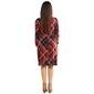 Petite Connected Apparel Long Sleeve Plaid A-Line Dress - image 2