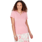 Womens Heart''s of Palm Bloom Service Solid Short Sleeve Top With - image 1