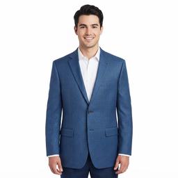 Mens Jones New York Plaid Sport Coat - Blue