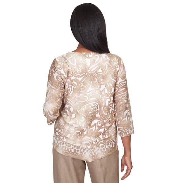 Womens Alfred Dunner Mulberry Street Paisley Jacquard Blouse