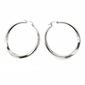 Adrienne Vittadini Silver Sculpted Hoop Earrings - image 1