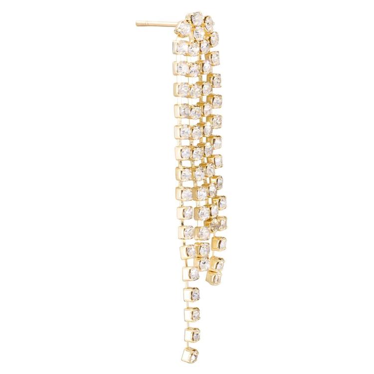 Athra 14kt. Gold over Brass Crystal Drop Earrings