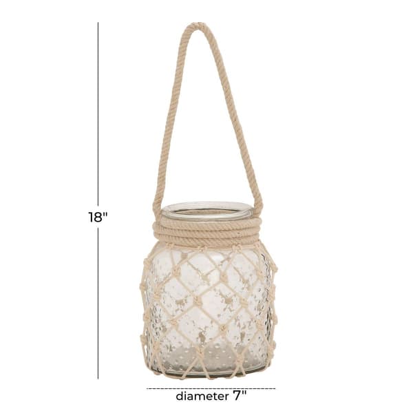 9th & Pike® Clear Glass Coastal Candle Holder Lantern