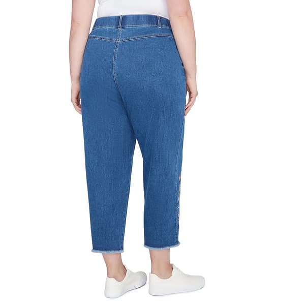 Plus Size Alfred Dunner Scottsdale Embroidered Fringe Jeans