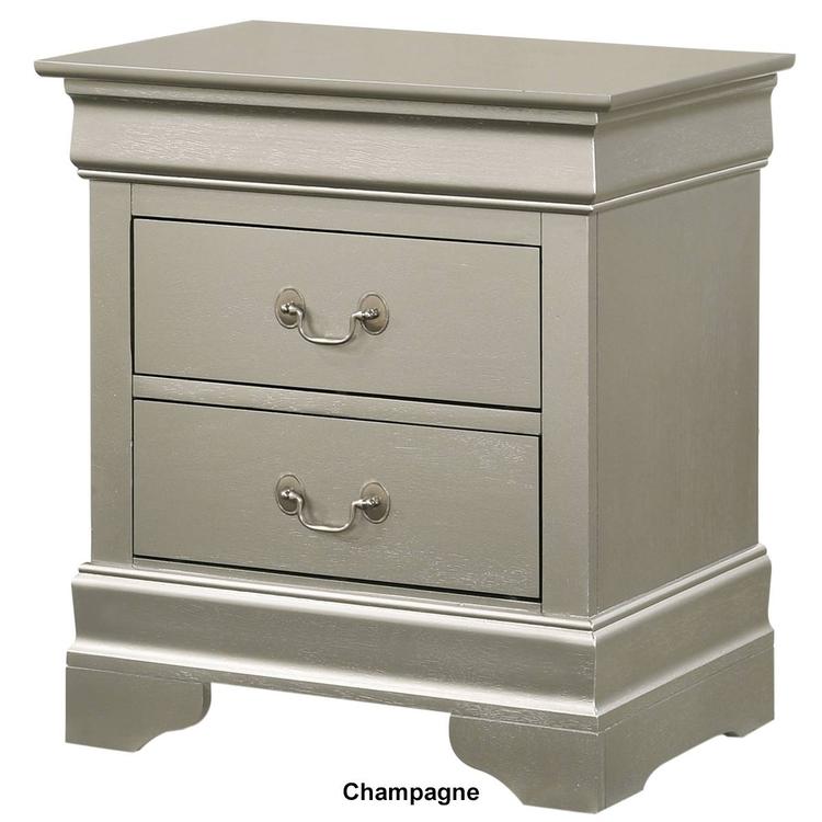 Passion Furniture Louis Philippe 2-Drawer Nightstand
