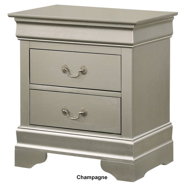 Passion Furniture Louis Philippe 2-Drawer Nightstand