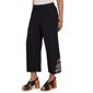 Womens Ruby Rd. Tropical Noir Embroidery Hem Wide Leg Pants - image 3