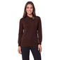Petites Kasper Long Sleeve Mock Neck Tie Brooch Sweater - image 2