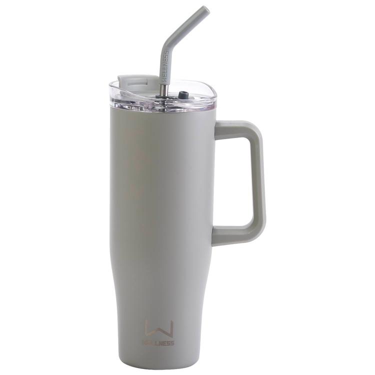 40oz. Double Wall Stainless Steel Tumbler w/ Handle - Stone