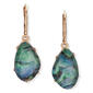 Chaps Gold-Tone & Abalone Leverback Drop Earrings - image 1