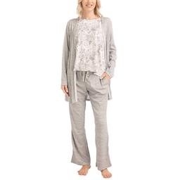 Plus Size MUK LUKS(R) 3pc. Anything Pajama Short Set - Cotton Candy
