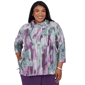 Plus Size Alfred Dunner Vail Floral Brushstroke Cowl Neck Blouse - image 1