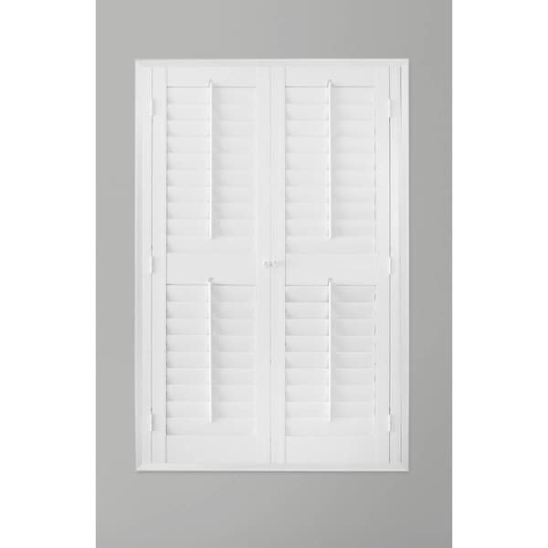 Faux Wood Plantation Shutter Kit - 27-29x54in. - 31-33x60in.