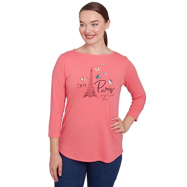 Petite Ruby Rd. Must Haves II Knit Spring Paris Top - image 